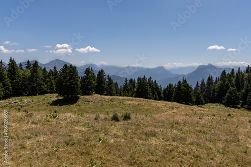 Scenic mountain landscape of Semnoz in Haute-Savoie, France