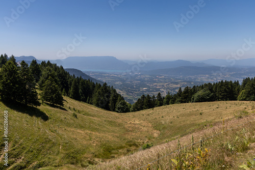 Scenic mountain landscape of Semnoz in Haute-Savoie, France