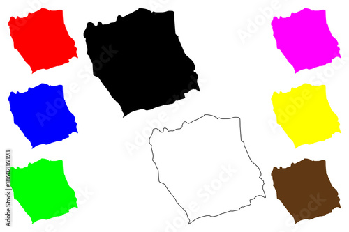 Malasiqui city (Ilocos Region, Republic of the Philippines, ROP) map vector illustration, scribble sketch Malasiqui map