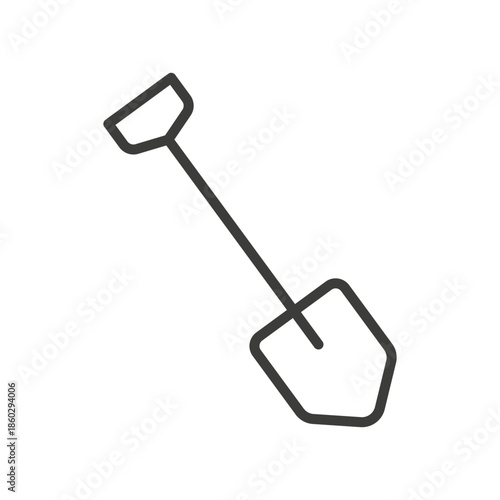 shovel icon, line vector icon