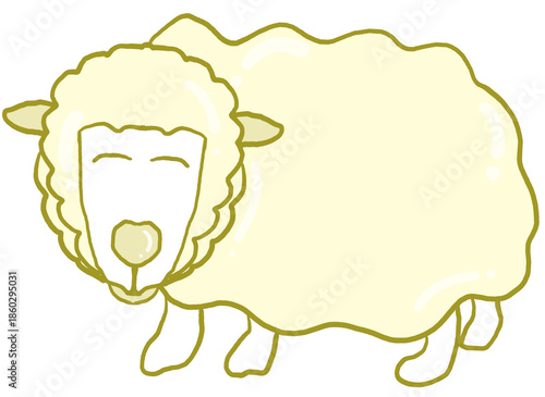 Cute sheep Balloon Cartoon 2D