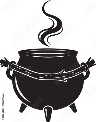 Witch Cauldron Silhouette Vector Bundle
