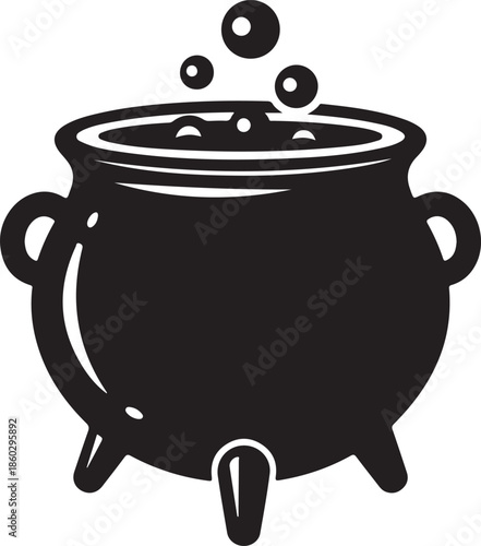 Witch Cauldron Silhouette Vector Bundle