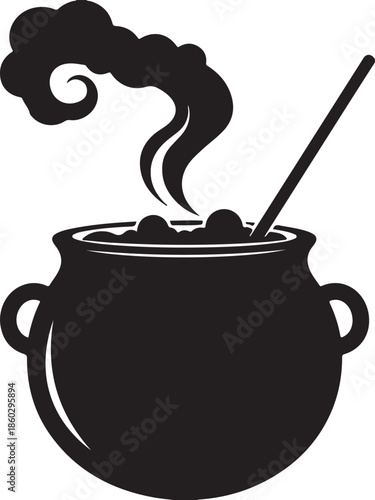 Witch Cauldron Silhouette Vector Bundle
