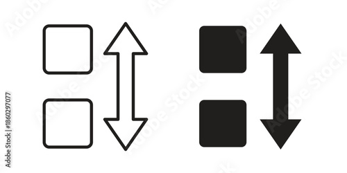 Apps sort icons. glyph icon vector on white background. Flat and line vector