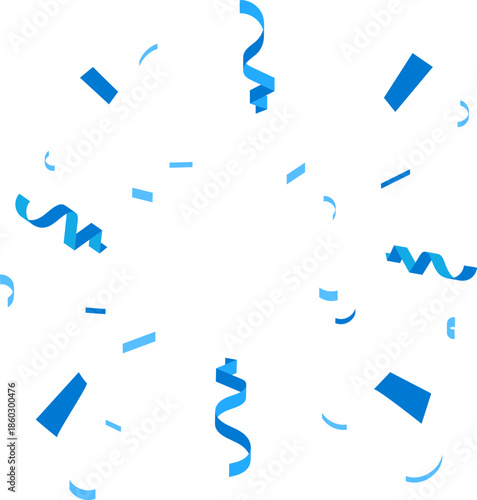 Confetti Background Icon. Multicolor confetti abstract background with a lot of falling pieces, isolated on a white background. congratulatory background with colored confetti and serpentine.