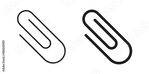 Clip icons. glyph icon vector on white background. Flat and line vector