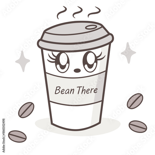 -coffee-cup-with-sleepy-eyes-and--bean-there--joke.eps