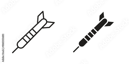 Dart icons. glyph icon vector on white background. Flat and line vector