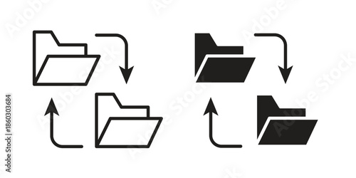 Data transfer icons. glyph icon vector on white background. Flat and line vector