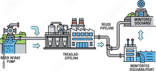 Water Treatment and Reuse System Diagram.