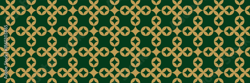 Geometric gold star seamless pattern with organic leaf mosaic .
