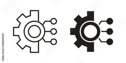 Digital transformation icons. glyph icon vector on white background. Flat and line vector