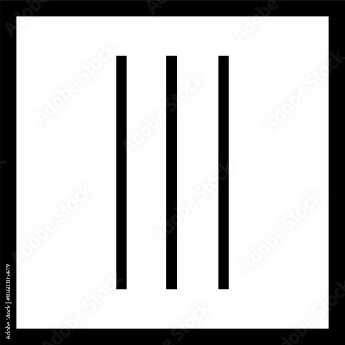 Tumble dry without spinning or mechanical stress. The symbol is a square with three parallel vertical lines inside. Information on the garment label. Clothing marking. Warning symbol.