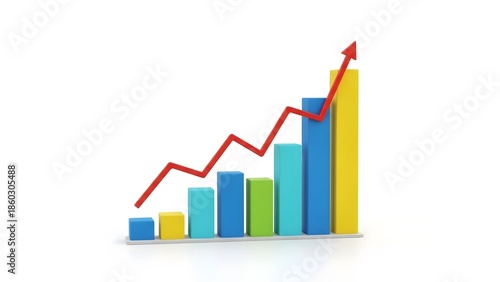 A Colorful Bar Graph Showing Upward Trend and Business Growth. The bar graph is a symbol of financial success and growth Free Download A Colorful Bar Graph Showing Upward Trend and Business Growth. The bar graph is a symbol of financial success and growth - GFXLoad