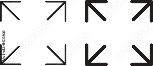 Expand icons. glyph icon vector on white background. Flat and line vector