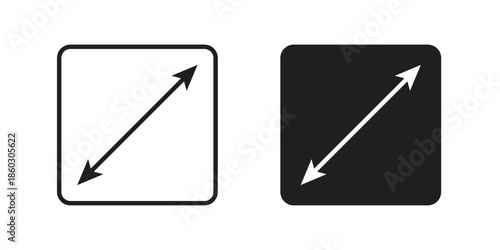 Expand icons. glyph icon vector on white background. Flat and line vector