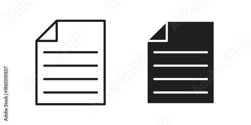 File icons. glyph icon vector on white background. Flat and line vector