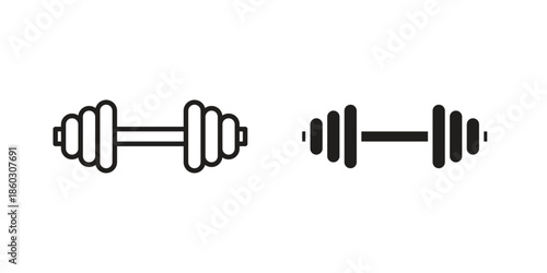 Gym icons. glyph icon vector on white background. Flat and line vector