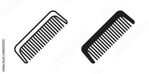 Hair brush icons. glyph icon vector on white background. Flat and line vector