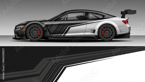 Sleek modern silver sports car with aggressive stance and aerodynamic design and high performance appeal.