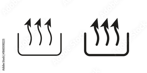 Heat icons. glyph icon vector on white background. Flat and line vector