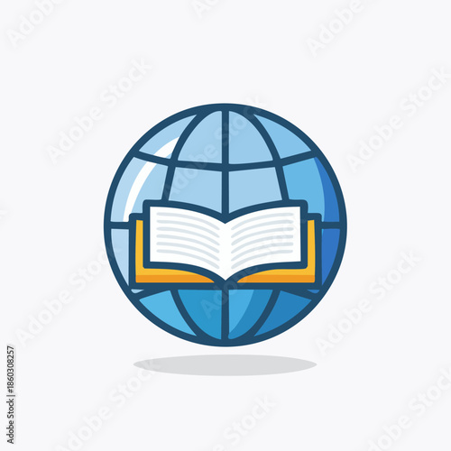 Global Education and Online Learning Concept Icon.