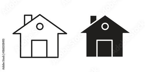 Home icons. glyph icon vector on white background. Flat and line vector