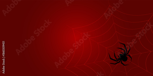 Spider web. Cobweb on Red background vector illustration eps 10.
