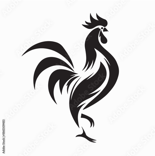 Chicken logo rooster and hen logo for poultry farming animal logo vector illustration
