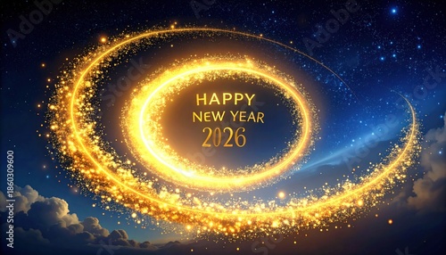Happy New Year 2026 Celebration Background.