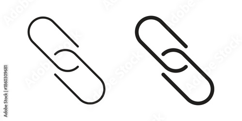 Link icons. glyph icon vector on white background. Flat and line vector