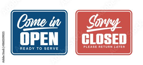 Open and Closed Business Signs for Storefronts.