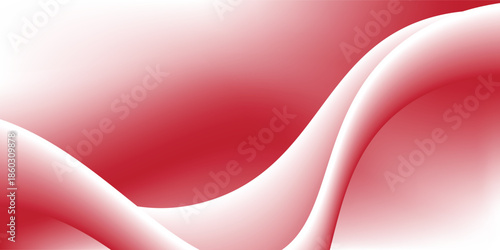 abstract red background with smooth glossy waves and gradient lighting for banners, posters, presentations, and luxury-themed templates. abstract vector