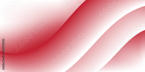 modern red background with smooth glossy waves and gradient lighting . modern vector