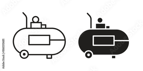Micrometer icons. glyph icon vector on white background. Flat and line vector