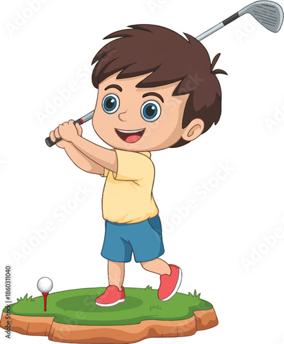 little boy playing with ball