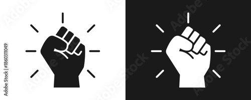Autonomy Icon Set Glyph In White And Black Background