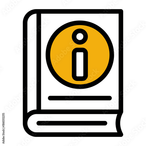 Book Instruction Guideline Manual Icon from Help and Support Icon Collection (Outline Color Lineal style)