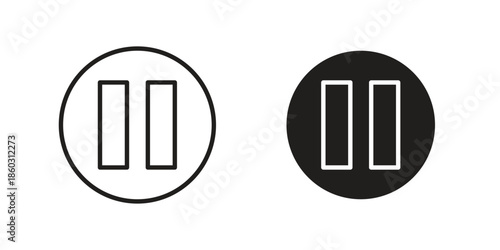 Pause icons. glyph icon vector on white background. Flat and line vector