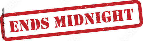 Red Ends Midnight stamp on white background