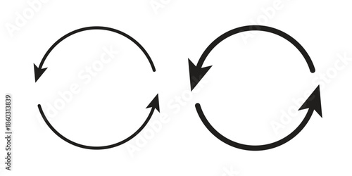 Refresh icons. glyph icon vector on white background. Flat and line vector