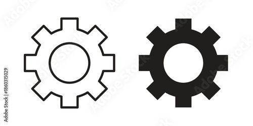 Settings icons. glyph icon vector on white background. Flat and line vector