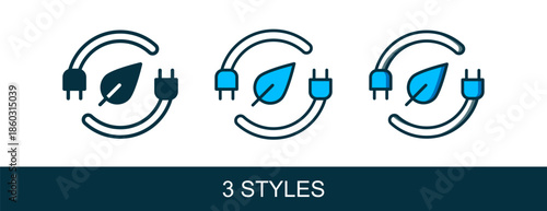 Filled outline Electric saving plug in leaf icon isolated on white background. Save energy electricity. Environmental protection. Bio energy. Vector