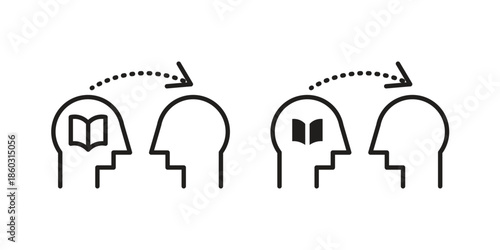 Share thoughts icons. glyph icon vector on white background. Flat and line vector