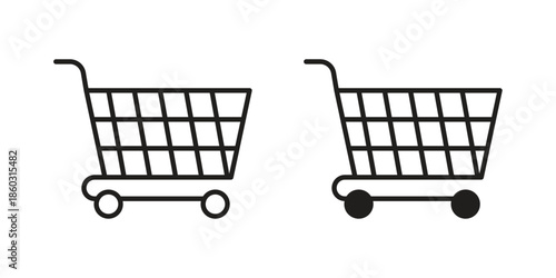 Shopping icons. glyph icon vector on white background. Flat and line vector