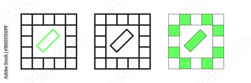 Set line Board game icon isolated on white background. Vector