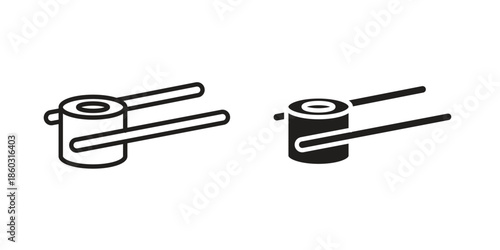 Sushi icons. glyph icon vector on white background. Flat and line vector