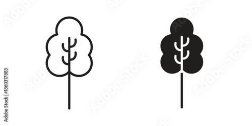 Tree free icons. glyph icon vector on white background. Flat and line vector