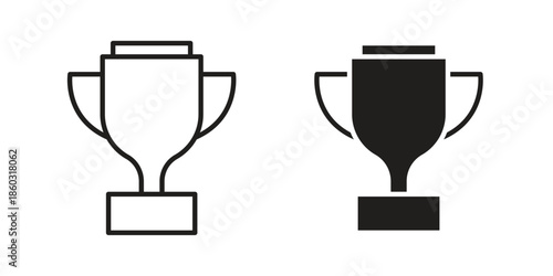 Trophy icons. glyph icon vector on white background. Flat and line vector